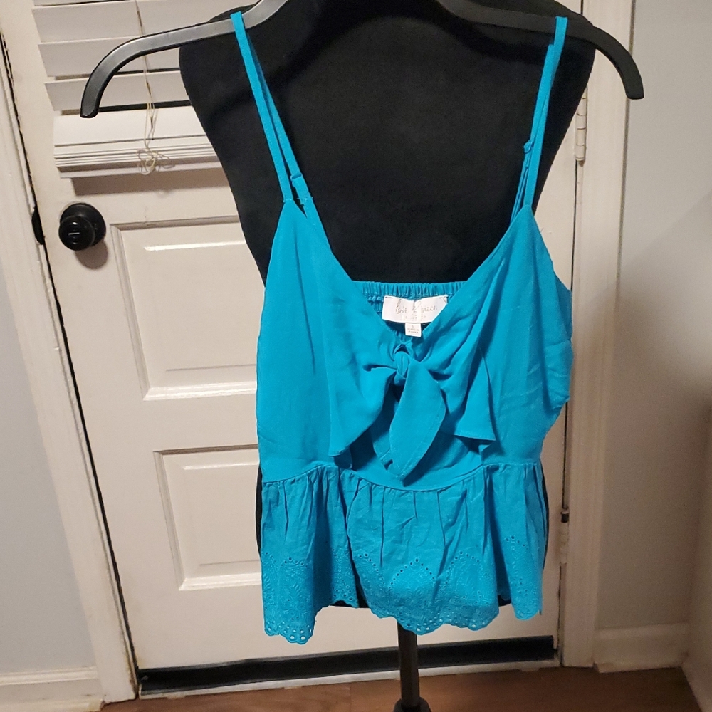 Vibrant Blue Camisole with Bow Detail